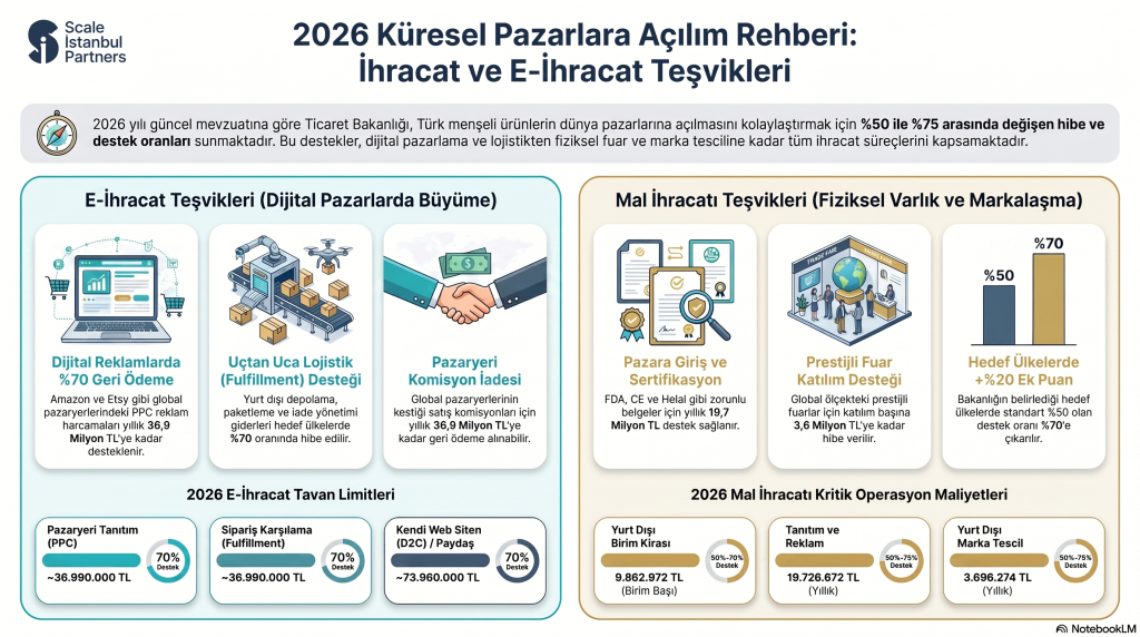 Küresel Pazarlara Açılan Kapınız: 2026 İhracat, E-İhracat, KOSGEB ve Turquality Destekleri Rehberi